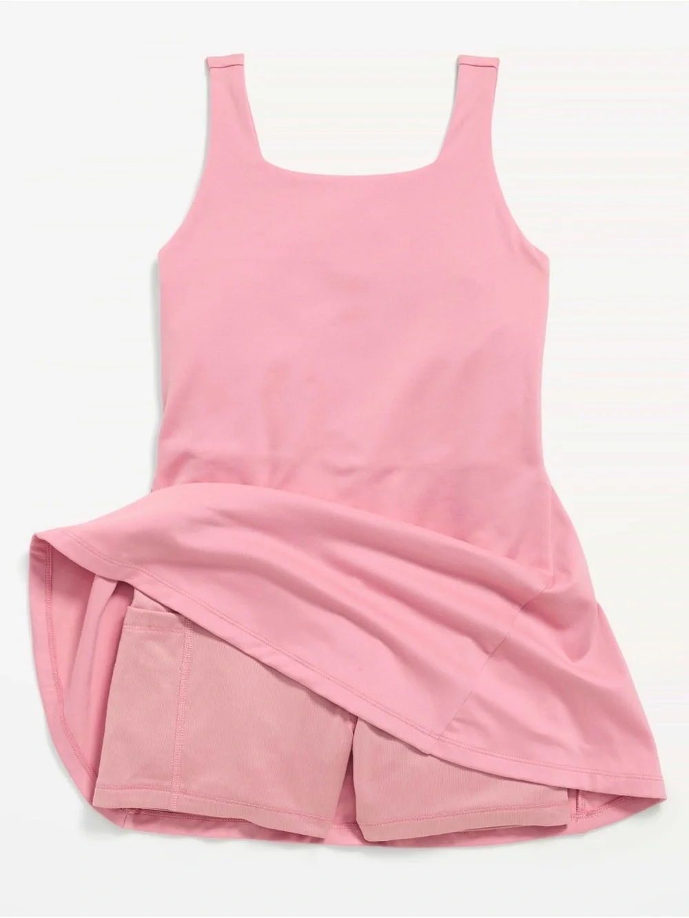 Old Navy Girls Active StudioSmooth Dress Size L 10-12 Pink Built In Shorts NWT